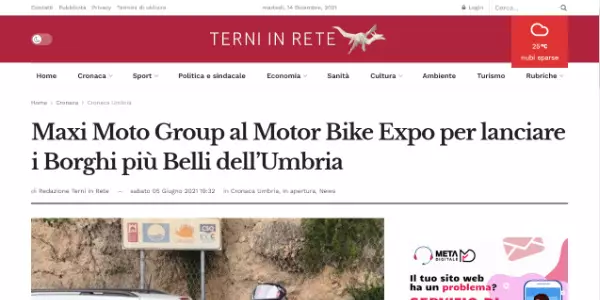 Articoli Trofeo Borghi in Moto Terni in Rete