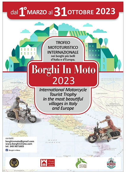 Locandina Trofeo Borghi in moto 2023